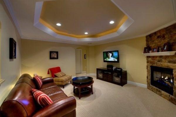 Test Basement remodel with fireplace and living area in Ashburn, VA