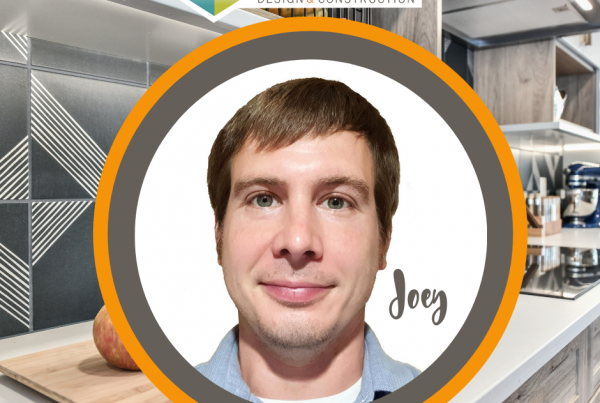 Portrait of Joey with company logo