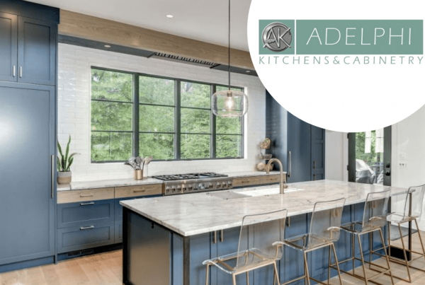 modern style kitchen with company logos