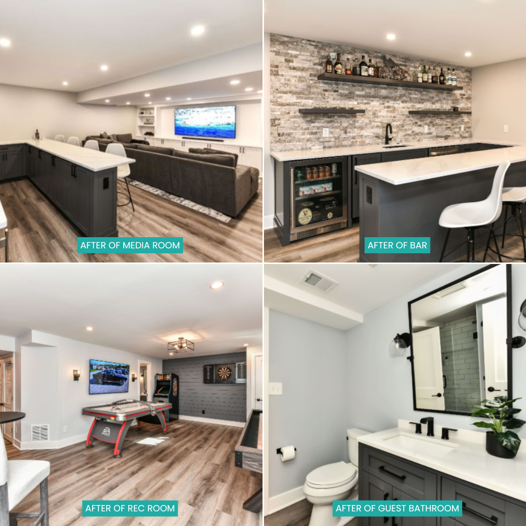 Basement remodel in Reston VA
