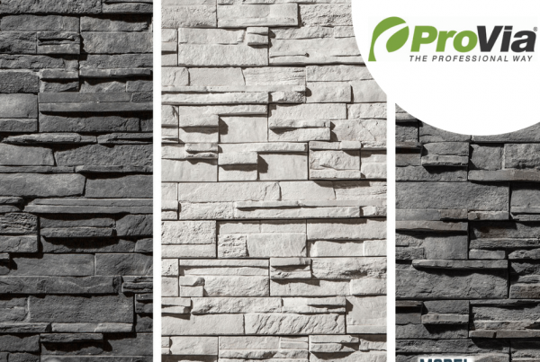 different stone wall colors with company logos